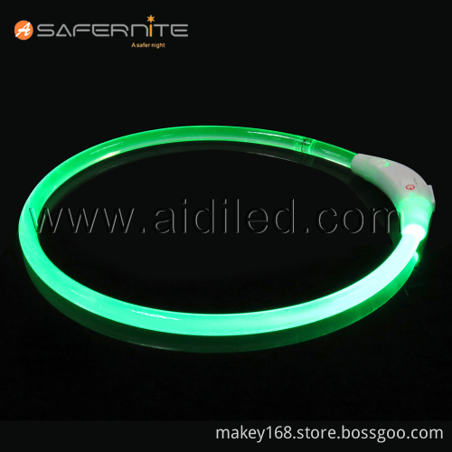 Tpu Tube Glow Flashing Dog Collar